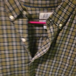 Croft & Barrow Green Plaid Dress Shirt